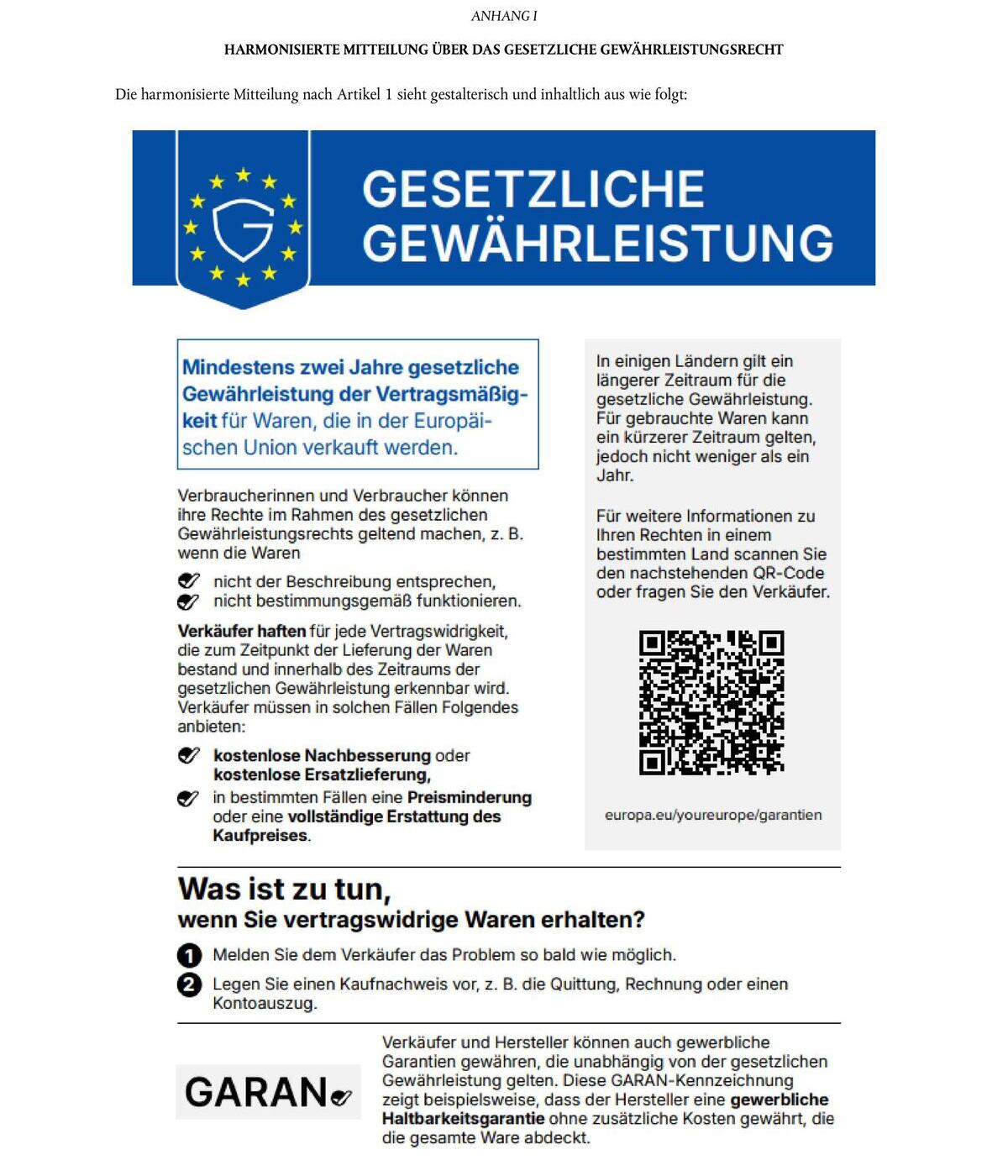 EU Legal Guarantee