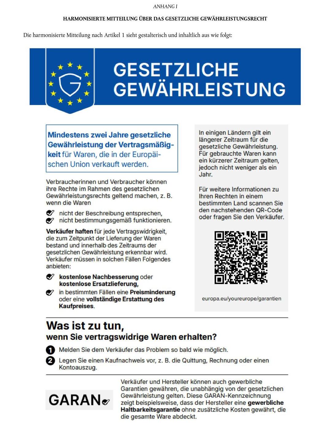 EU Legal Guarantee