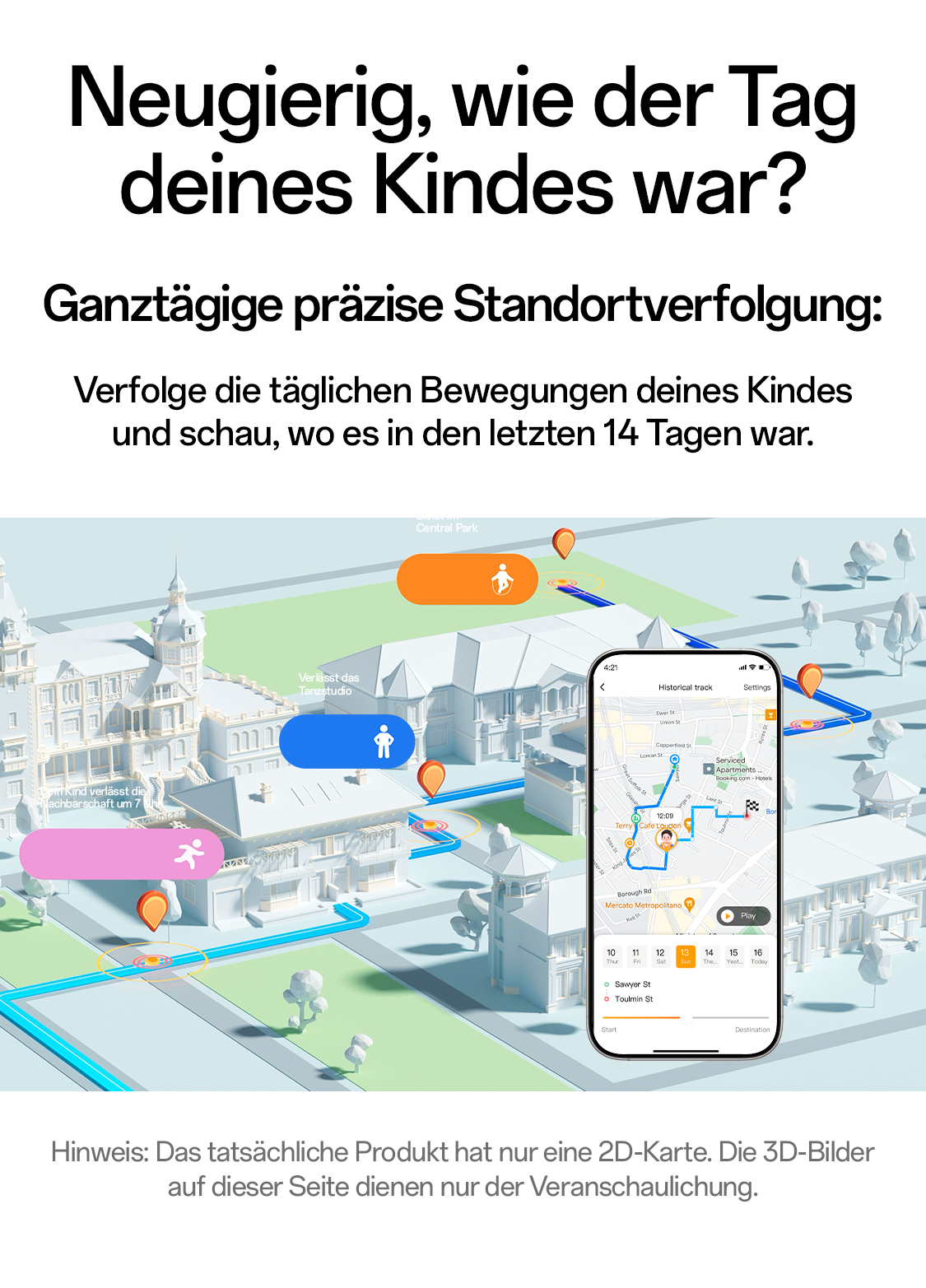 imoo X10 Uhr mit Stadtkarte & Smartphone-App zur Standortverfolgung. Produktseite.