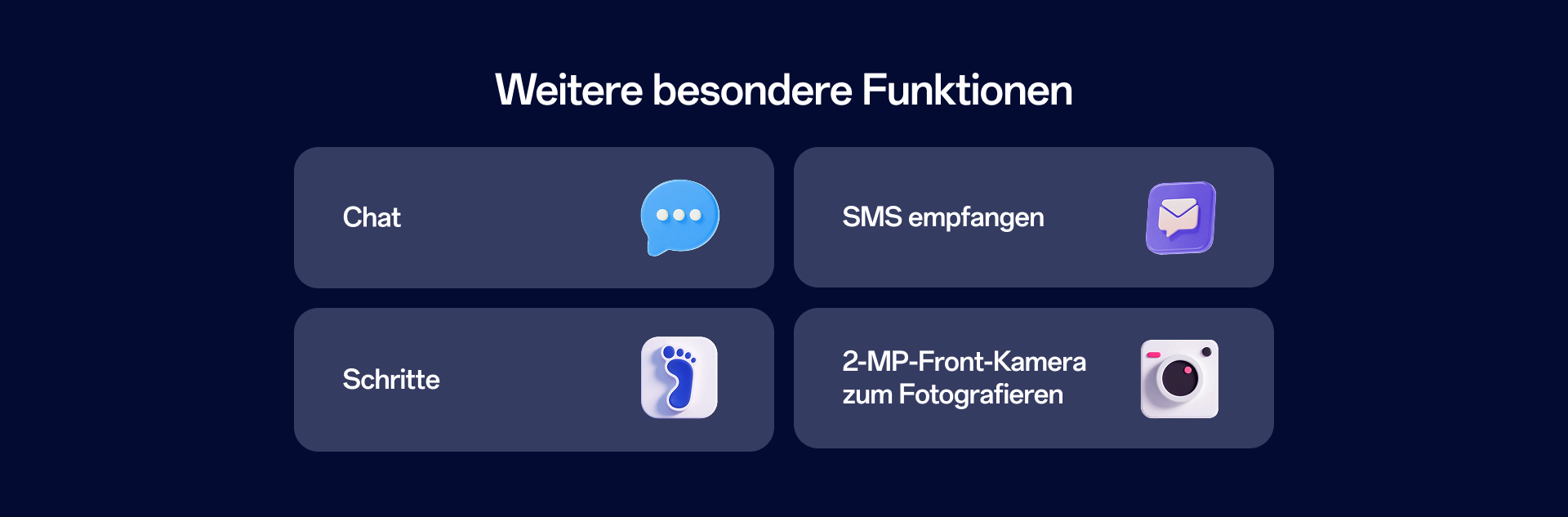 imoo Watch Phone Z3 mit Zweiwege-4G-Netzwerk für mobile Konnektivität und bessere Videoanrufe. Produktseite.