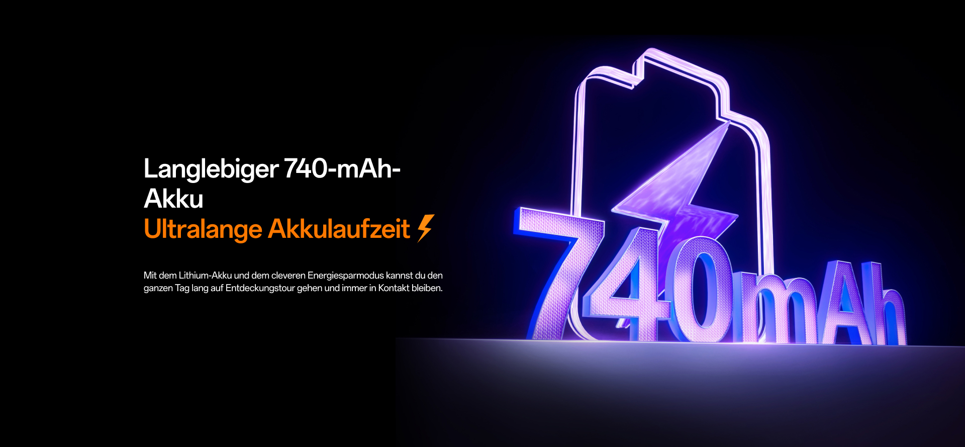 imoo Watch Phone Z3 mit 740mAh Akku für ultralange Akkulaufzeit, Produktseite