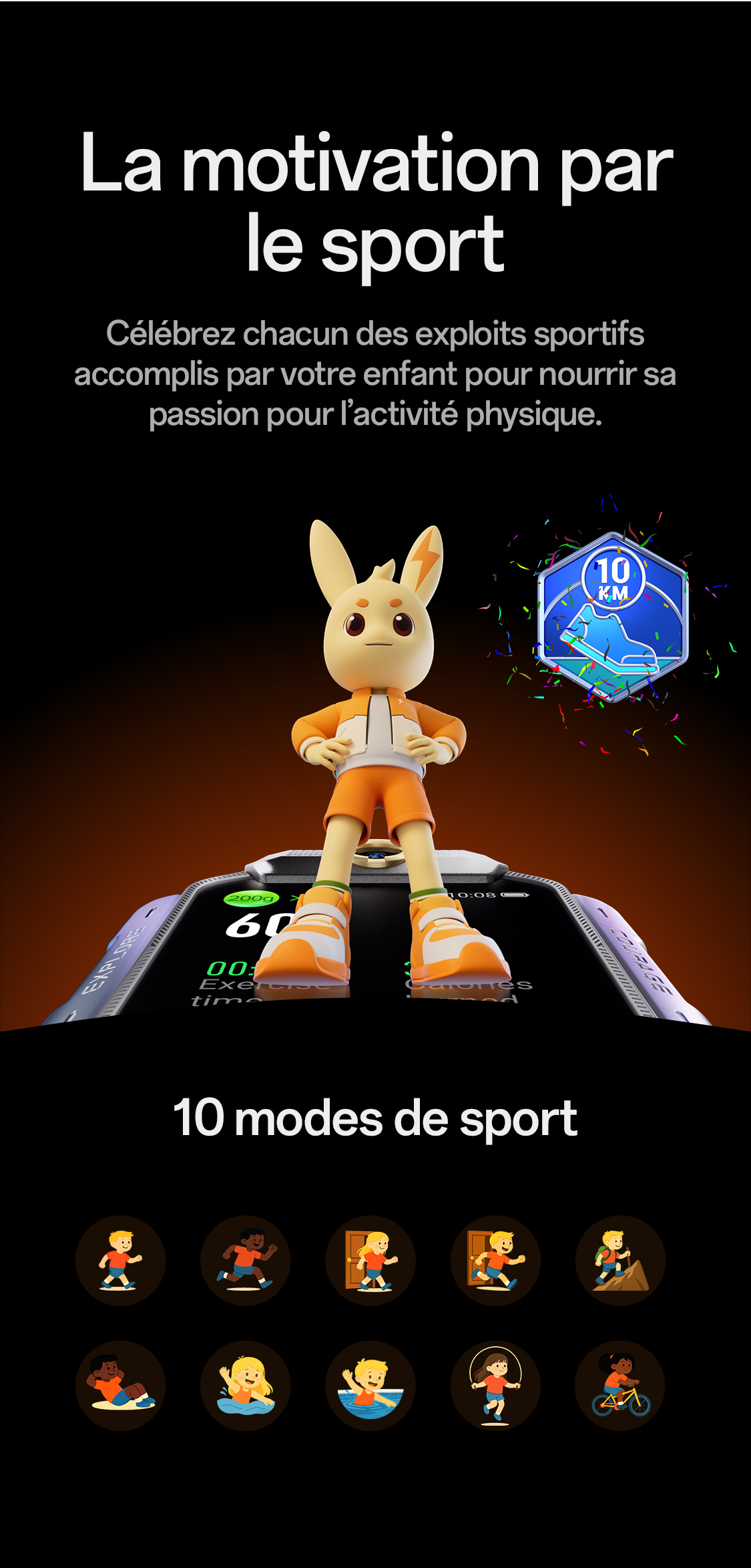 imoo Smartwatch X10: 10 Sportmodi & Fitness-Tracking mit Icons. Produktseite.