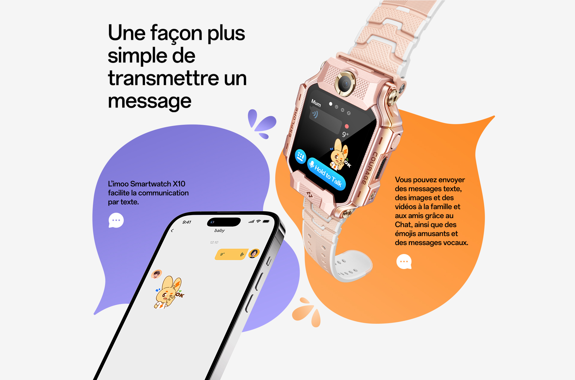 imoo Smartwatch X10 Kindersicherung: Schlafmodus, Klassenmodus, App-Verwaltung und Bildschirmzeit. Produktseite.