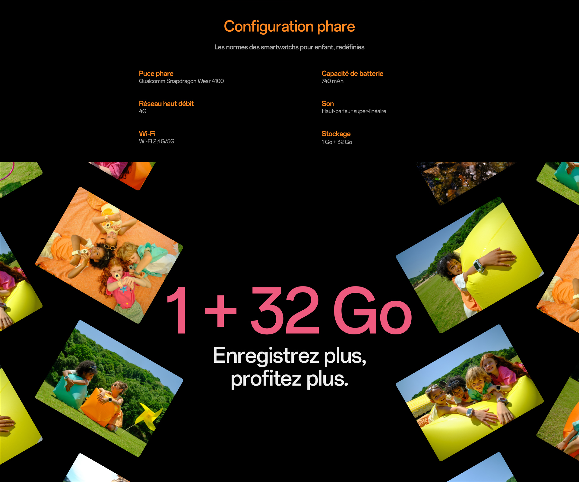 imoo Smartwatch X10: Grau, weißes Armband, in transparenter Hülle für Versch lüsselung & Datenschutz, Produktseite.