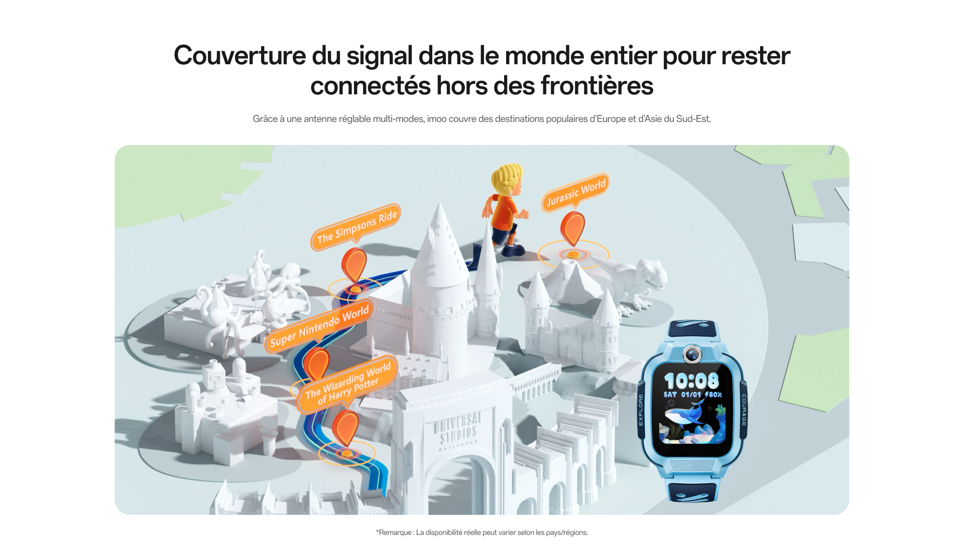 Globale Netzabdeckung von imoo mit leuchtenden Verbindungen und Standort-Pins auf stilisierten Weltkarte.