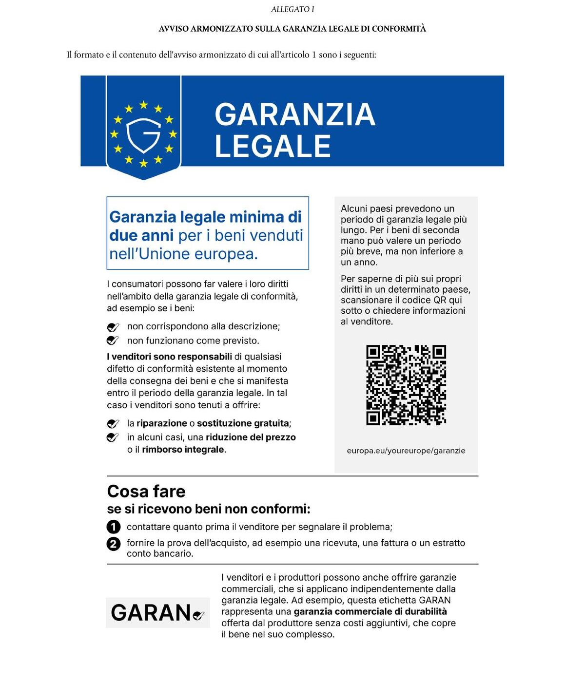 EU Legal Guarantee
