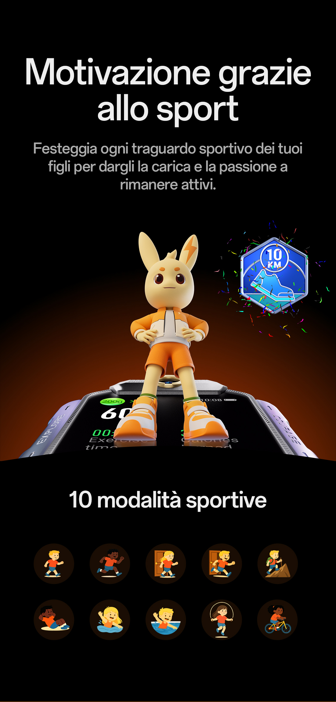 imoo Smartwatch X10: 10 Sportmodi & Fitness-Tracking mit Icons. Produktseite.