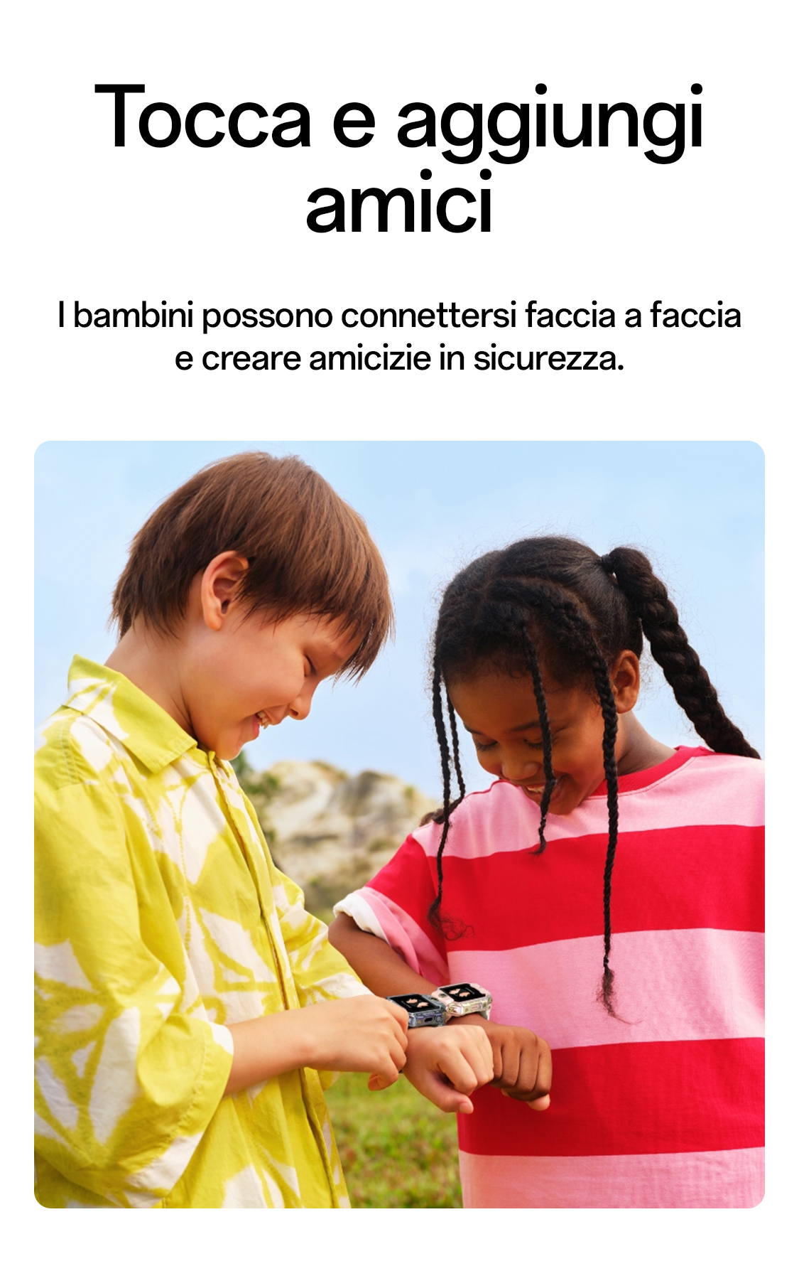 imoo Smartwatch X10 in Grau und Roségold zeigt Anruffunktion mit 'Hold to Talk' und Emojis auf der Produktseite.