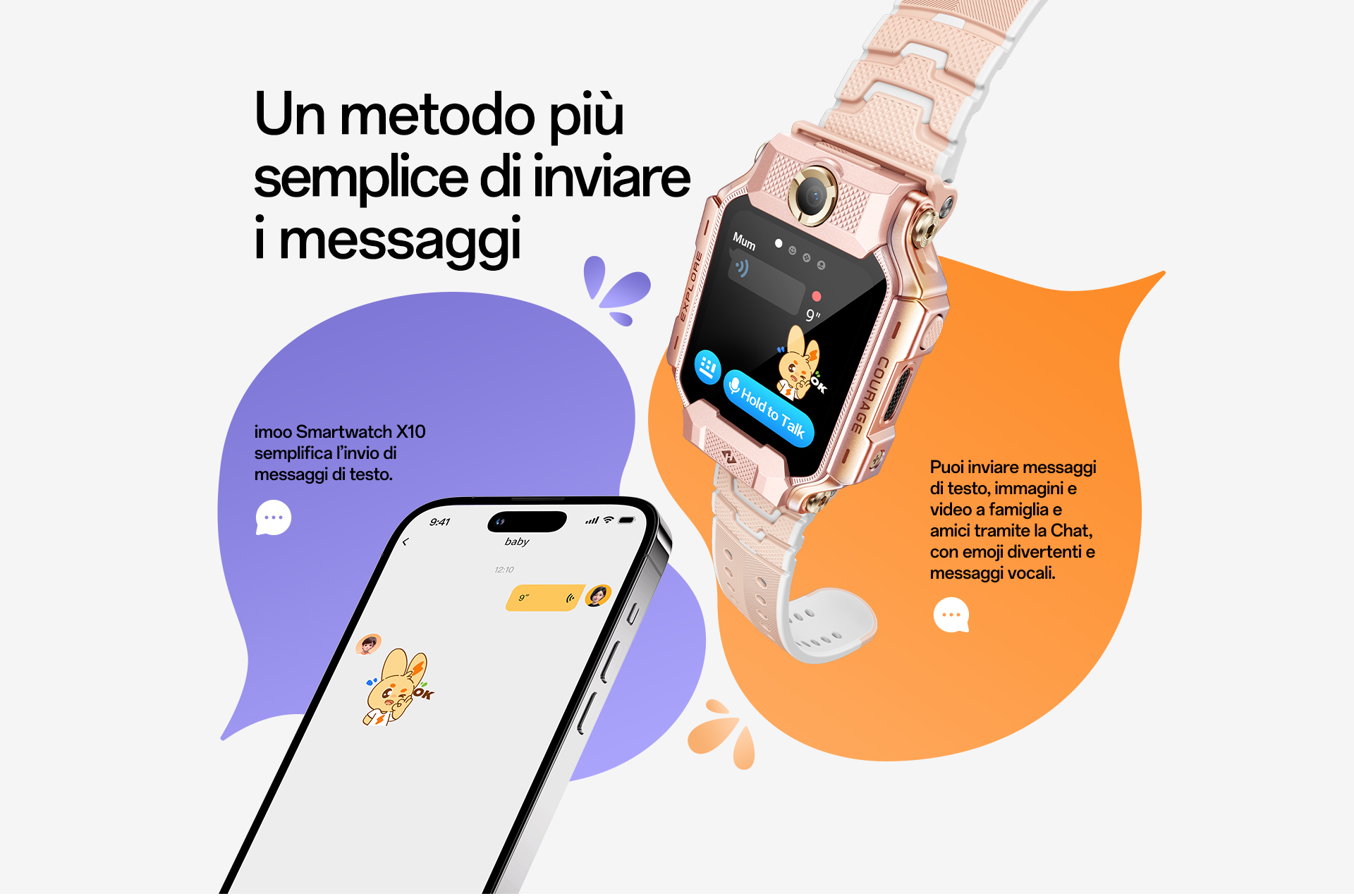 imoo Smartwatch X10 Kindersicherung: Schlafmodus, Klassenmodus, App-Verwaltung und Bildschirmzeit. Produktseite.