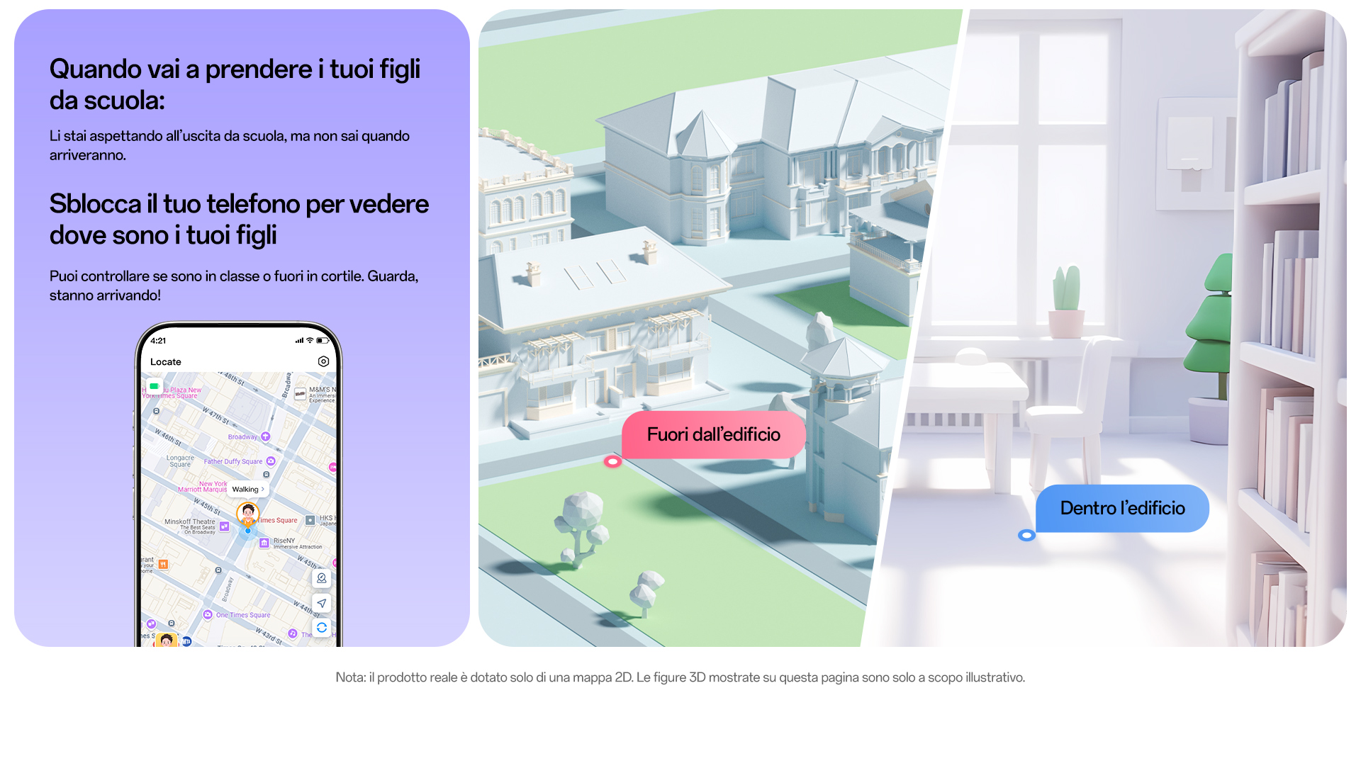imoo Smartwatch X10 zeigt Kindesstandort auf Karte & im Raum für Eltern. Produktseite.