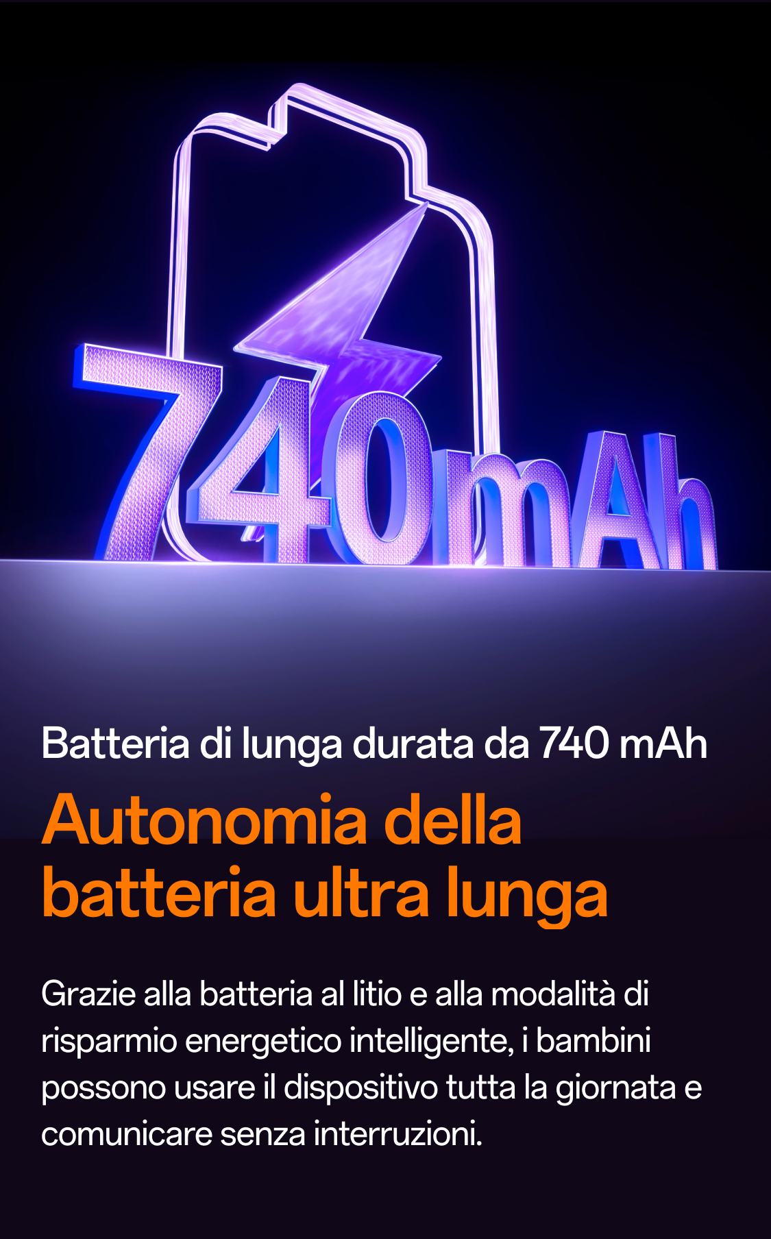 imoo Smartwatch Z3 mit 740mAh Akku für ultralange Akkulaufzeit, Produktseite