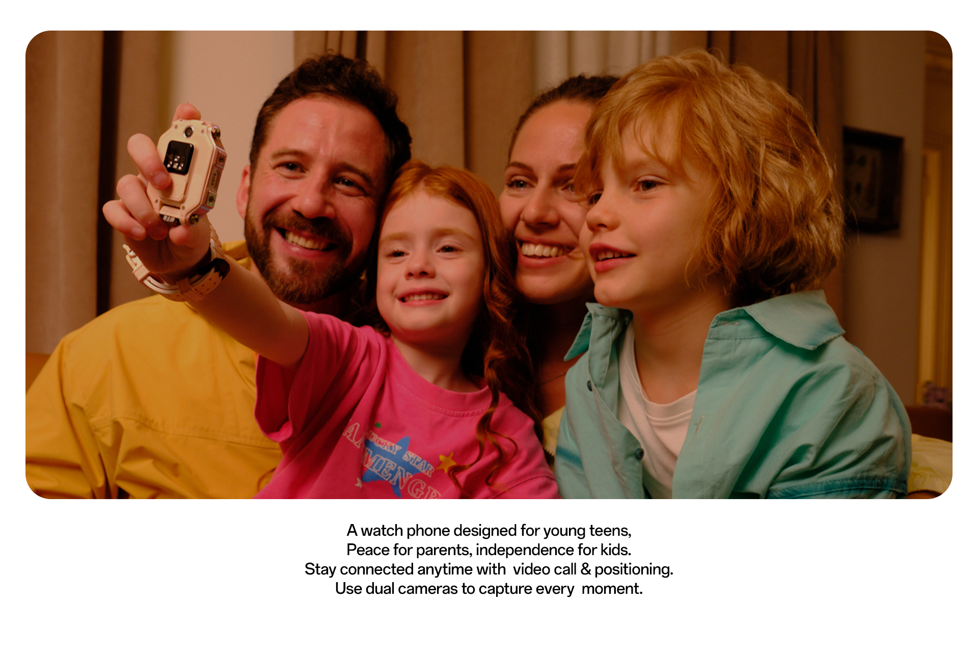 Watch phone for young teens, video call, positioning, dual cameras