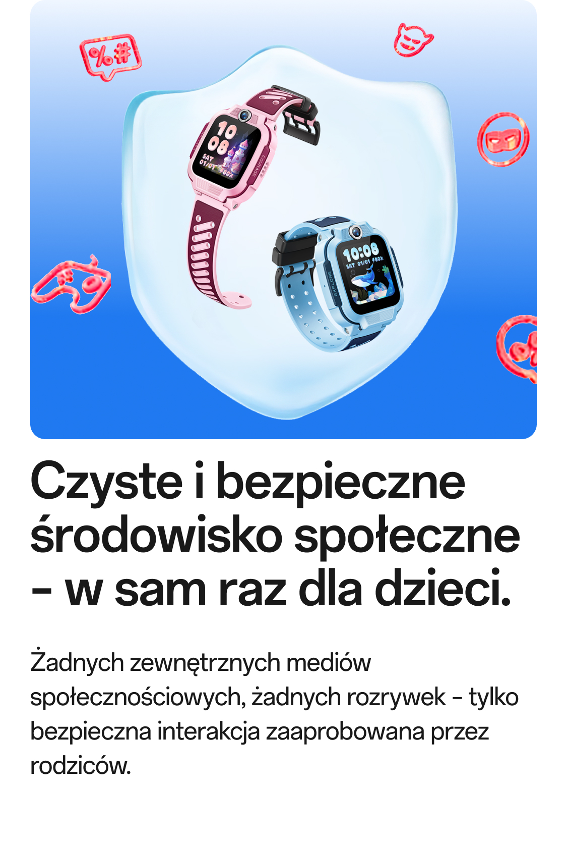 imoo Watch Phone Z3 Pink & Blau Smartwatches mit Icons, sicheres soziales Umfeld für Kinder.