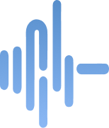 imoo Openbuds E5 abstrakte Audiotechnik mit Wellenlinien auf blauem Farbverlauf