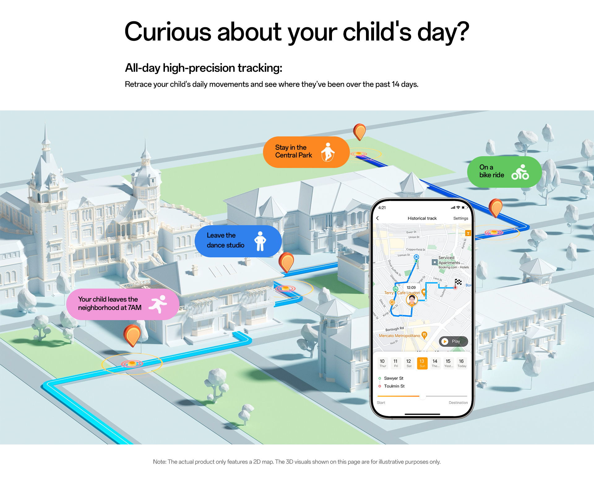 imoo Watch Phone X10 zeigt detaillierte Standortverfolgung auf Smartphone-Karte für Eltern. Produktseite.