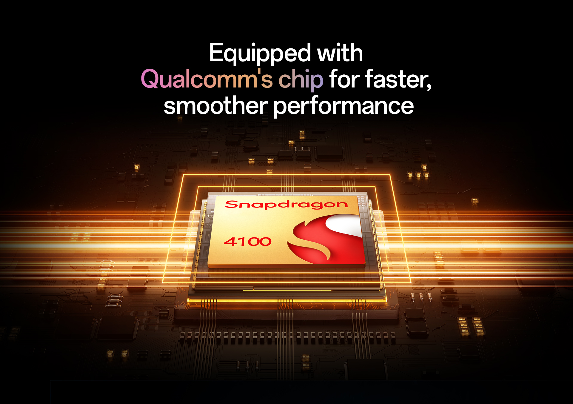 Equipped with Qualcomm Snapdragon 4100 chip faster smoother performance