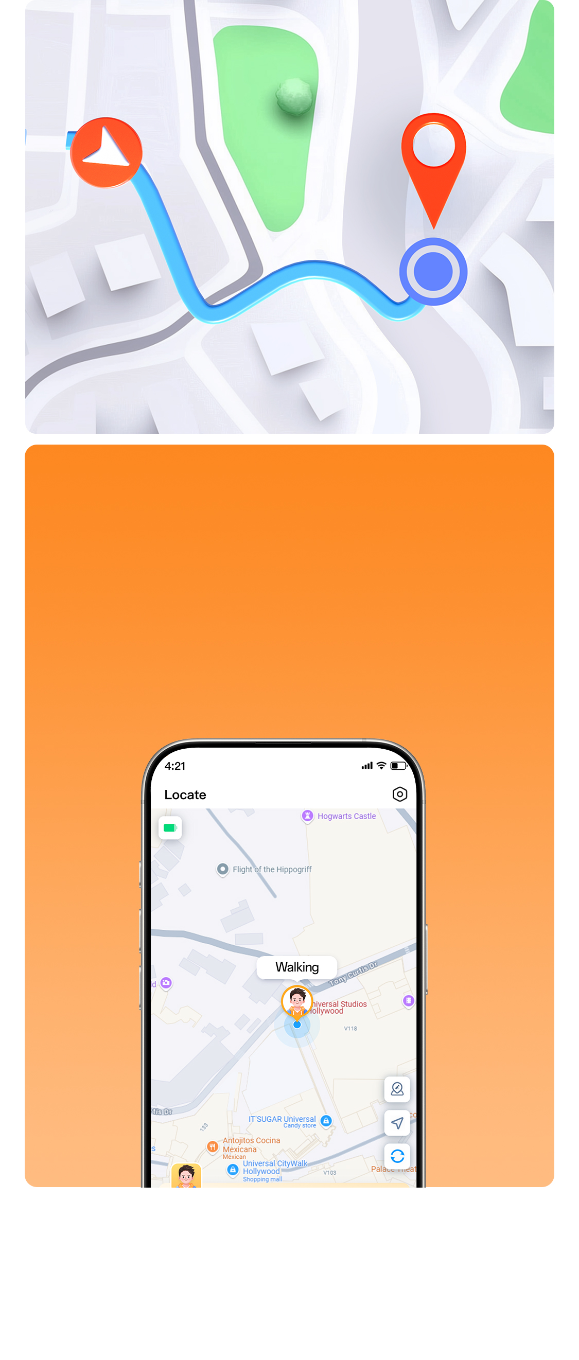 High precision real time location tracking 5 satellite systems Google Map