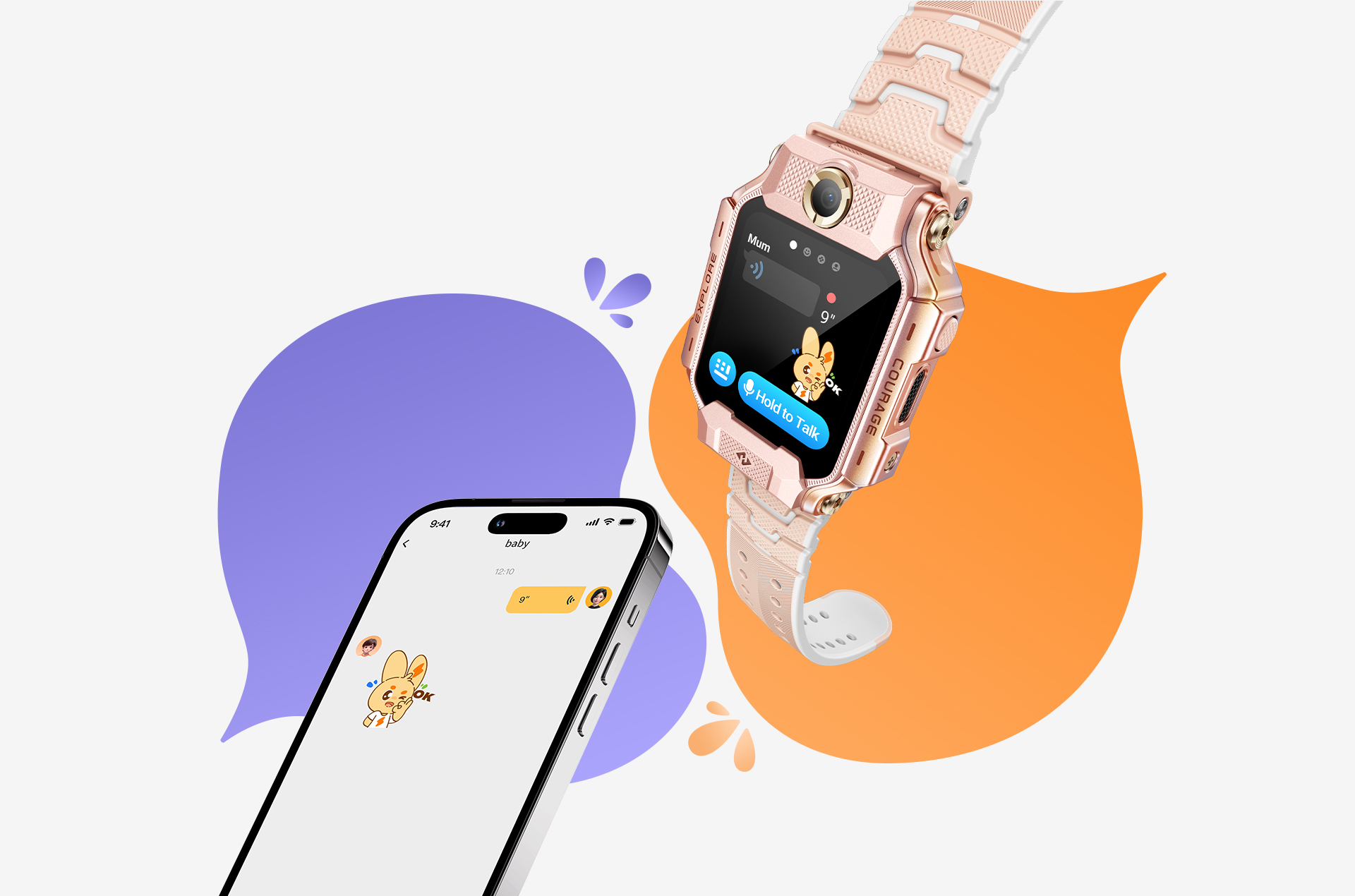 Simpler way to convey message Hold to Talk send texts images videos emojis voice messages
