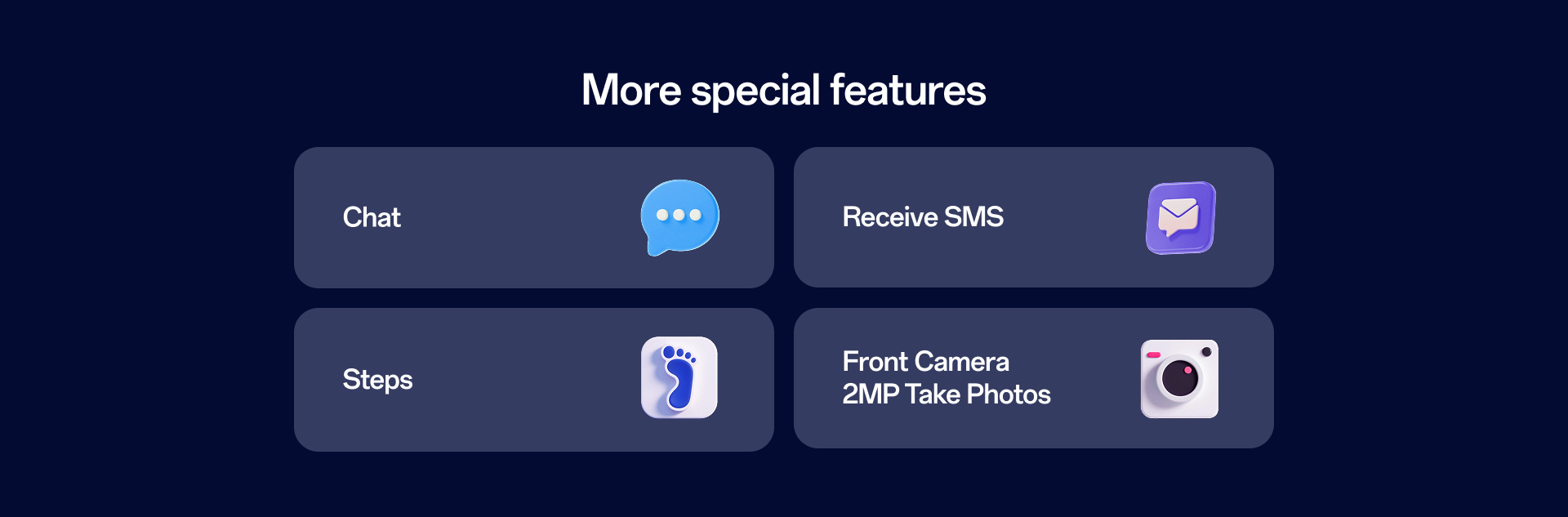 imoo Watch Phone Z3 mit Zweiwege-4G-Netzwerk für mobile Konnektivität und bessere Videoanrufe. Produktseite.
