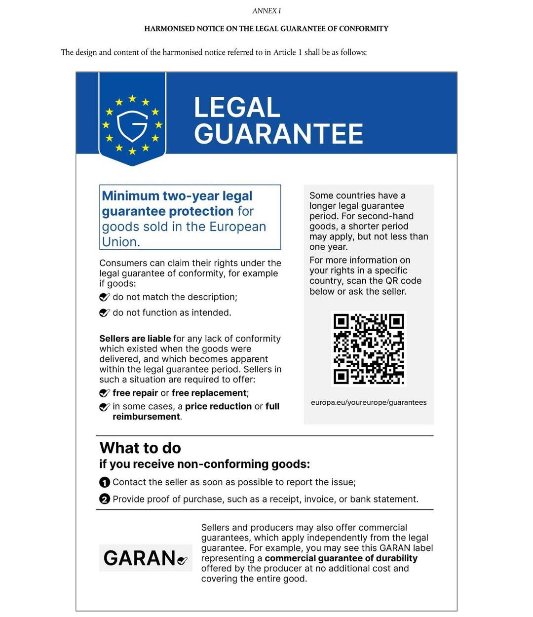 EU Legal Guarantee