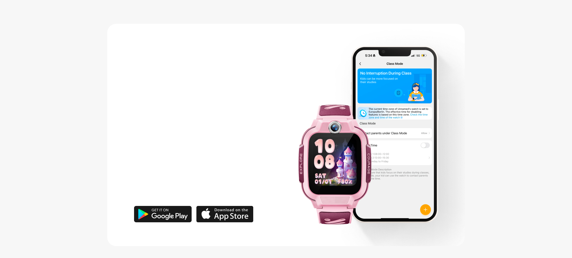 Z3 watch and imoo app class mode