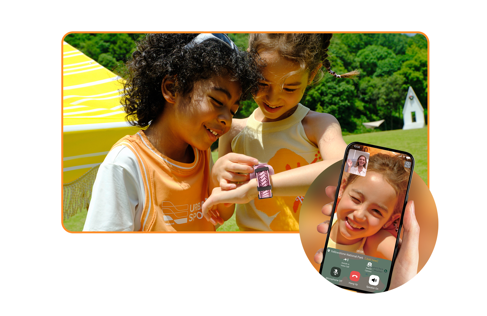 Children using a Z3 video call